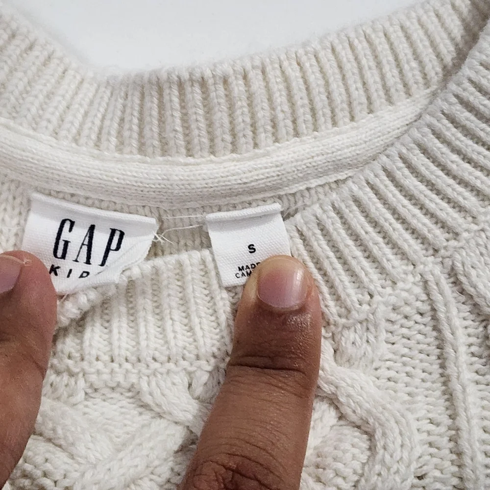 Girls GAP Cream Color Cable Knit Dress & Matching Leggings Outfit Set Size Small